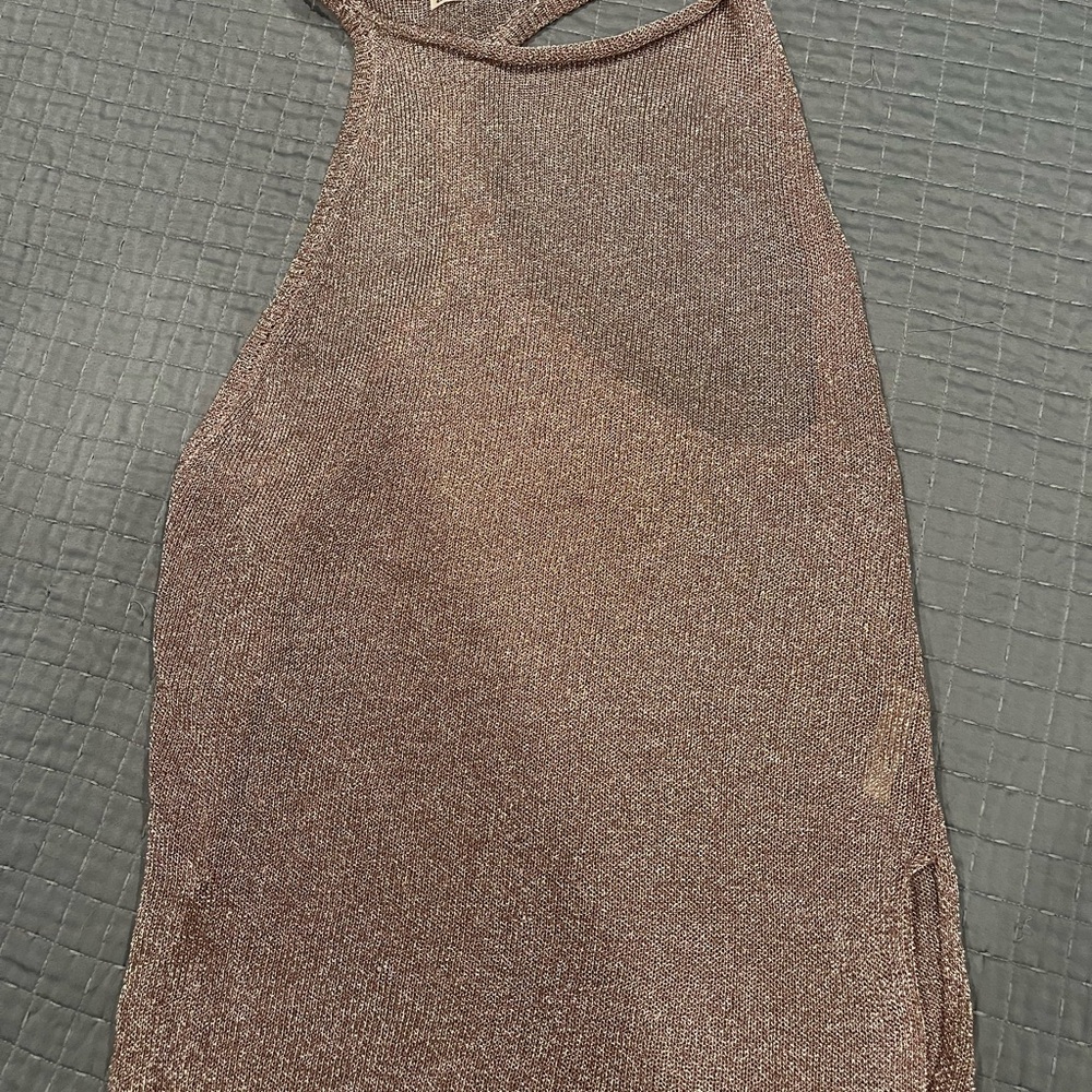 Free People Metallic Halter Top